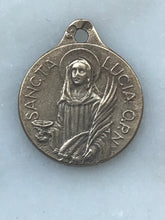 Load image into Gallery viewer, Medal - Saint Lucy - Bronze  - Antique Reproduction 1580 CeCeAgnes Rosary Parts
