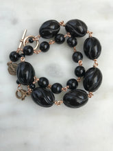 Load image into Gallery viewer, Saint Benedict Bracelet Set - Bronze and Horn bead
