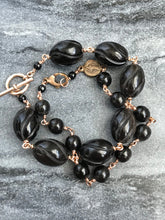 Load image into Gallery viewer, Saint Benedict Bracelet Set - Bronze and Horn bead
