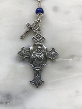 Load image into Gallery viewer, Saint Francis Auto Rosary - Lapis and Sterling Silver - One Decade Rosary - Car Rosary CeCeAgnes
