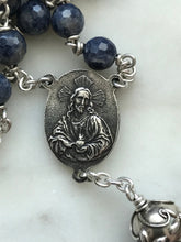 Load image into Gallery viewer, Brilliant Sapphire Gemstone Rosary - Sterling Silver
