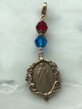 Load image into Gallery viewer, Bag Charm  Divine Mercy Zipper Pull - Bronze and Crystal
