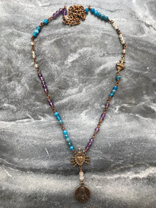 OL of Sorrows, Gemstone and Bronze Necklace