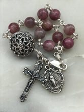 Load image into Gallery viewer, Pink Tourmaline Rosary Bracelet - All Sterling - Wire-wrapped CeCeAgnes
