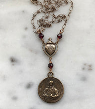 Load image into Gallery viewer, Sacred Heart Necklace - Solid  Bronze
