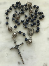 Load image into Gallery viewer, Brilliant Sapphire Gemstone Rosary - Sterling Silver
