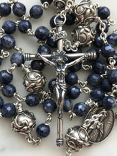 Load image into Gallery viewer, Brilliant Sapphire Gemstone Rosary - Sterling Silver
