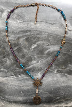 Load image into Gallery viewer, OL of Sorrows, Gemstone and Bronze Necklace
