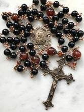 Load image into Gallery viewer, Large Black Onyx Rosary - Bronze Medals CeCeAgnes
