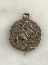 Load image into Gallery viewer, Medal - Saint George - Bronze or Sterling Silver - Antique Reproduction 752 CeCeAgnes Rosary Parts
