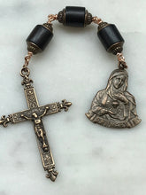 Load image into Gallery viewer, Three Hail Mary Chaplet - Wood and Bronze CeCeAgnes
