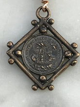 Load image into Gallery viewer, Medal - Saint George - Bronze or Sterling Silver - Antique Reproduction 1110 CeCeAgnes Rosary Parts
