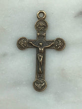 Load image into Gallery viewer, Petite Crucifix - Bronze  - Antique Reproduction 1491 CeCeAgnes Rosary Parts
