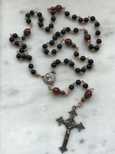 Load image into Gallery viewer, Black Onyx Rosary - Bronze Medals - Virgo Maria CeCeAgnes
