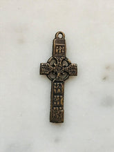 Load image into Gallery viewer, Medal - Celtic Cross - Bronze  - Antique Reproduction 1320 CeCeAgnes Rosary Parts
