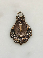 Load image into Gallery viewer, Miraculous Medal - Bronze  - Antique Reproduction 1485 CeCeAgnes Rosary Parts
