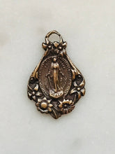 Load image into Gallery viewer, Miraculous Medal - Sterling Silver - Antique Reproduction 1485 CeCeAgnes Rosary Parts
