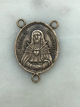 Load image into Gallery viewer, Seven Sorrows Rosary Center - Bronze  - Antique Reproduction 1488 CeCeAgnes Rosary Parts
