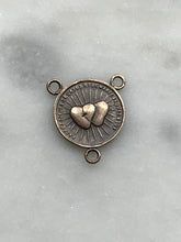Load image into Gallery viewer, Saint Joseph Rosary Centerpiece - Bronze  - Antique Reproduction 1373C CeCeAgnes Rosary Parts
