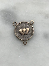 Load image into Gallery viewer, Saint Joseph Rosary Centerpiece - Sterling Silver - Antique Reproduction 1373C CeCeAgnes Rosary Parts
