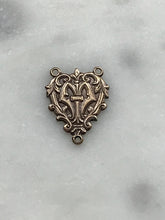 Load image into Gallery viewer, Marian Rosary Centerpiece - Bronze  - Antique Reproduction 1546 CeCeAgnes Rosary Parts
