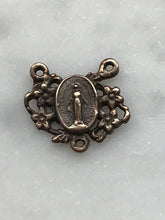 Load image into Gallery viewer, Miraculous Medal Rosary Centerpiece - Bronze  - Antique Reproduction 1198 CeCeAgnes Rosary Parts
