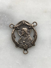 Load image into Gallery viewer, Jesus Rosary Centerpiece - Bronze  - Antique Reproduction 303 CeCeAgnes Rosary Parts
