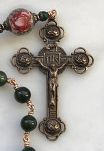 Load image into Gallery viewer, Roses and Jade Single Decade Rosary - Bronze - Miraculous Medal
