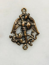 Load image into Gallery viewer, Medal - Link - Saint Michael - Bronze or Sterling Silver - Antique Reproduction 1197L CeCeAgnes Rosary Parts
