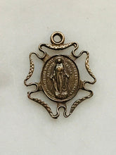 Load image into Gallery viewer, Miraculous Medal - Bronze  - Antique Reproduction 1381 CeCeAgnes Rosary Parts
