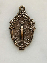 Load image into Gallery viewer, Miraculous Medal - Bronze  - Antique Reproduction 1493 CeCeAgnes Rosary Parts
