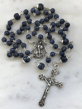 Load image into Gallery viewer, Sapphire Rosary - All Sterling Silver
