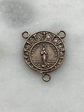 Load image into Gallery viewer, Stella Maris Rosary Center - Bronze  - Antique Reproduction 1504 CeCeAgnes Rosary Parts
