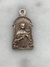 Load image into Gallery viewer, Saint Therese Medal - Bronze or Sterling Silver - Antique Reproduction 592 CeCeAgnes Rosary Parts
