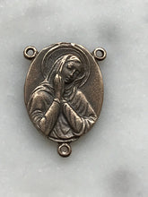 Load image into Gallery viewer, Sorrowful Mother Rosary Centerpiece - Bronze or Sterling Silver - Antique Reproduction 595 CeCeAgnes Rosary Parts

