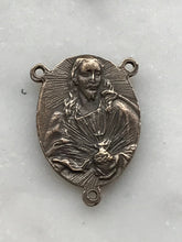 Load image into Gallery viewer, Sorrowful Mother Rosary Centerpiece - Bronze or Sterling Silver - Antique Reproduction 595 CeCeAgnes Rosary Parts
