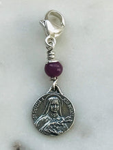Load image into Gallery viewer, Saint Therese Bag Charm - Zipper Pull - All Sterling Silver CeCeAgnes
