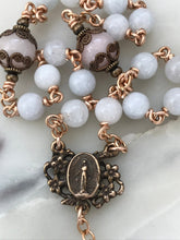 Load image into Gallery viewer, Saint Anne Chaplet - Grandmother&#39;s Chaplet - Bronze and Aquamarine - Saint Ann CeCeAgnes
