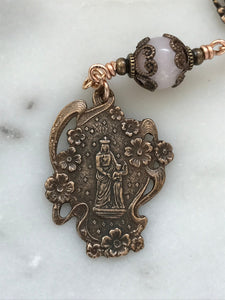 Saint Anne Chaplet - Grandmother's Chaplet - Bronze and Aquamarine - Saint Ann CeCeAgnes