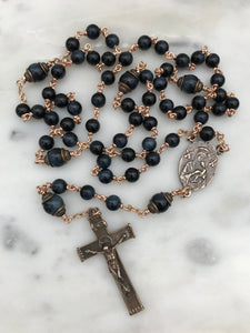 Blue Tiger Eye Rosary - Bronze - OL of Good Hope CeCeAgnes