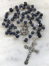 Load image into Gallery viewer, Sapphire Rosary - All Sterling Silver
