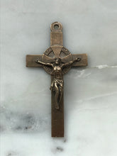 Load image into Gallery viewer, Large Spanish Crucifix Pendant - Bronze  - Antique Reproduction 420 CeCeAgnes Rosary Parts
