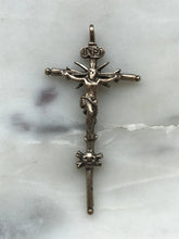 Load image into Gallery viewer, Memento Mori Crucifix Pendant - Bronze  - Antique Reproduction 851 CeCeAgnes Rosary Parts
