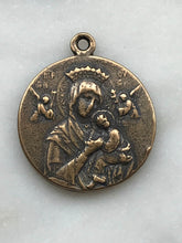 Load image into Gallery viewer, Our Lady of Perpetual Help Medal -  Bronze Rosary Parts
