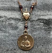 Load image into Gallery viewer, Sacred Heart Necklace - Solid  Bronze
