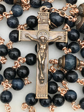 Load image into Gallery viewer, Blue Tiger Eye Rosary - Bronze - OL of Good Hope CeCeAgnes
