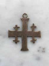 Load image into Gallery viewer, Jerusalem Cross Medal -  Bronze - 1003 CeCeAgnes Rosary Parts
