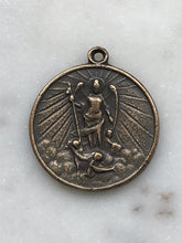 Load image into Gallery viewer, Saint Michael Medal -  Bronze - 618 CeCeAgnes Rosary Parts
