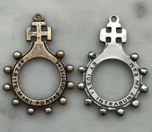 Load image into Gallery viewer, Antique Replica Finger Rosary  Bronze One Decade Ring Rosary Parts
