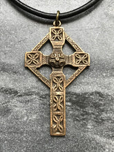 Load image into Gallery viewer, Rearview Mirror Celtic Cross - Bronze or Sterling Silver - Car or Truck Mirror Charm

